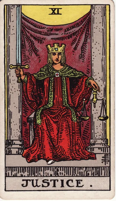 Justice tarot card