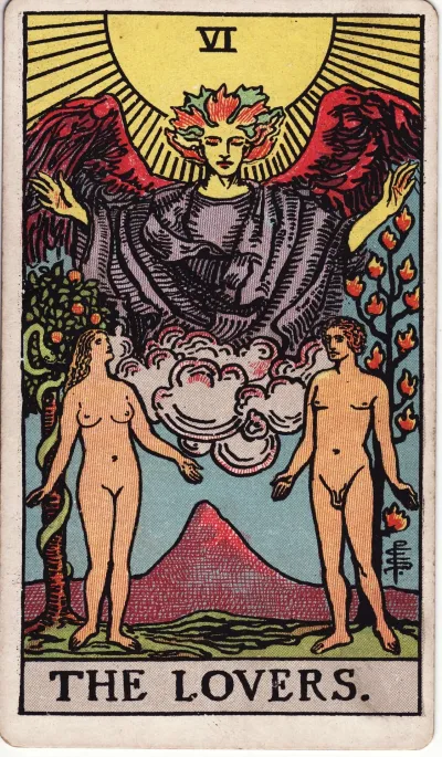 The Lovers tarot card