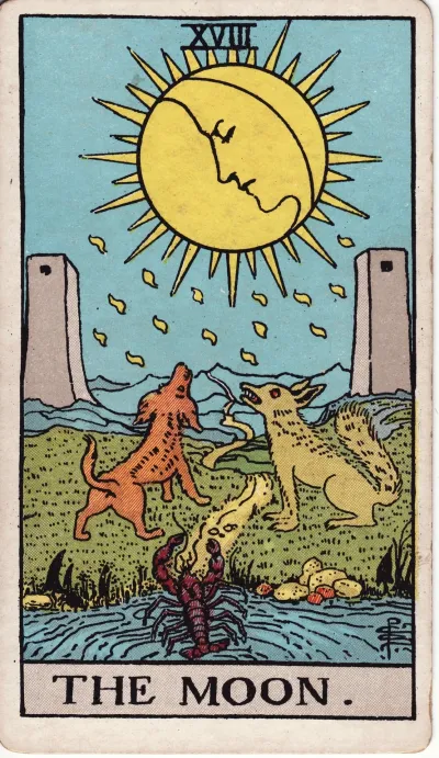 The Moon tarot card