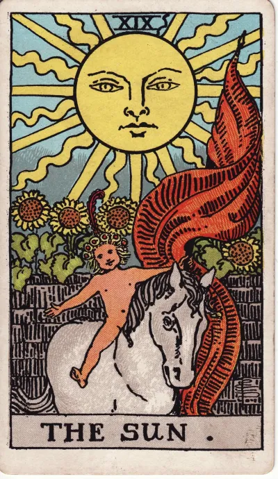 The Sun tarot card