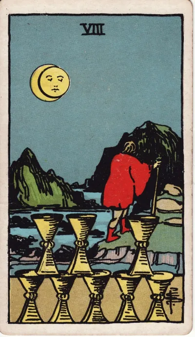 Eight of Cups Tarot Card - Rider-Waite-Smith