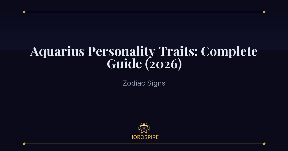 Aquarius Personality Traits: Complete Guide (2026) | Horospire