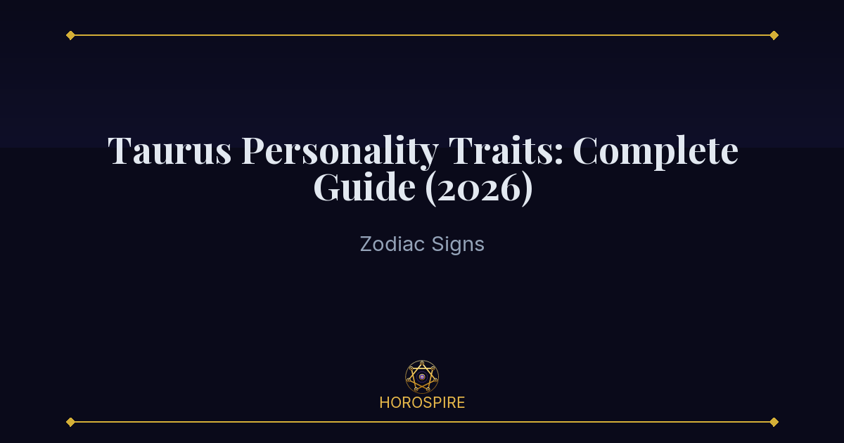 Taurus Personality Traits: Complete Guide (2026) | Horospire